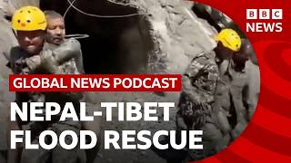 Thumbnail for the video "Nepal and China try to reach flood survivors, and Norway has a new king | Global News Podcast" from BBC News
