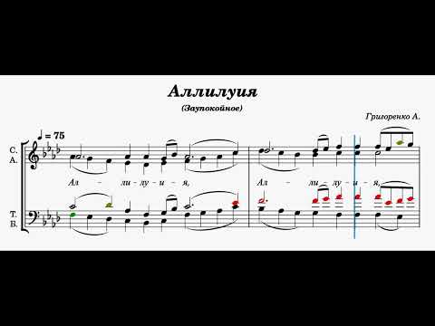 Аллилуия/ ноты