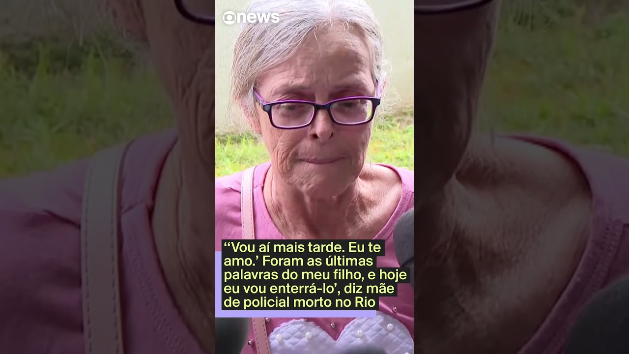 O meu chão abriu Uma mulher está destruída diz mãe de policial morto no RJ  TV Online O meu chão abriu Uma mulher está destruída diz mãe de policial morto no RJ