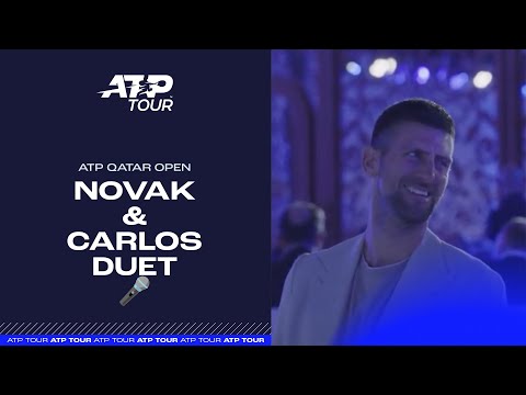 Novak and Carlos Duet In Doha 🎤 🪩