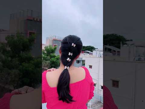 Simple hairstyle for short hair🌸#hairstyle #shortsfeed #shorts #yt #fypシ #diy #meesho #short