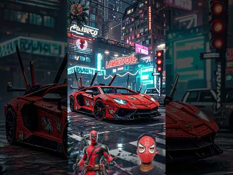 🔥 Spider-Man all superheroes as Lamborgini lego 🔥#lego #spiderman #shorts #roblox