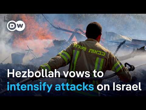 Hezbollah fires huge barrage of missiles into northern Israel | DW News