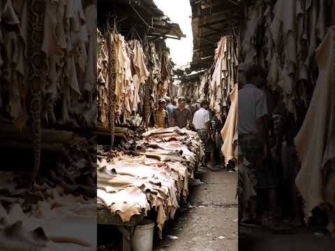 # animals skin sold in Asia market