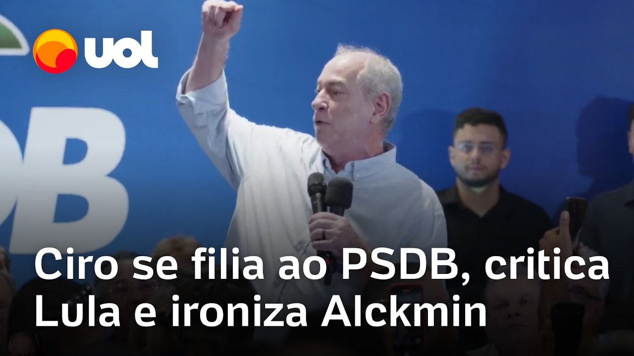 Ciro Gomes se filia ao PSDB critica Lula ironiza Alckmin e fala em recomeçar a vida política