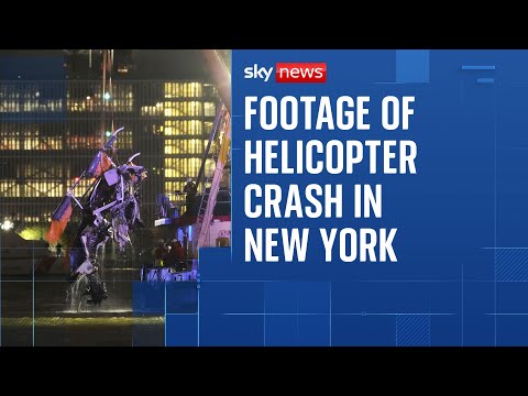 Six killed as sightseeing helicopter crashes into Hudson River in New York