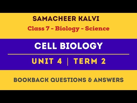 Cell Biology Book Back Questions and Answers | Unit 4| Class 7 | Biology | Science | Samacheer Kalvi