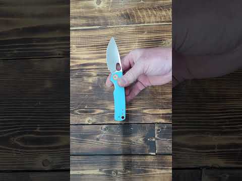 Vosteed Porcupine EDC Pocket Knife - 2.99" 14C28N Satin Blade - Top Liner Lock, Sky Blue G10 Handle