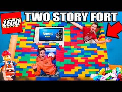 WORLDS BIGGEST 2 Story LEGO FORT! (24 Hour Challenge) - UCANBW6ACWi9huiCfbKk1pbQ