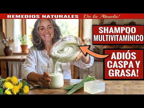 Shampoo MULTIVITAMINICO de Diente de león y Aloe | casero y natural