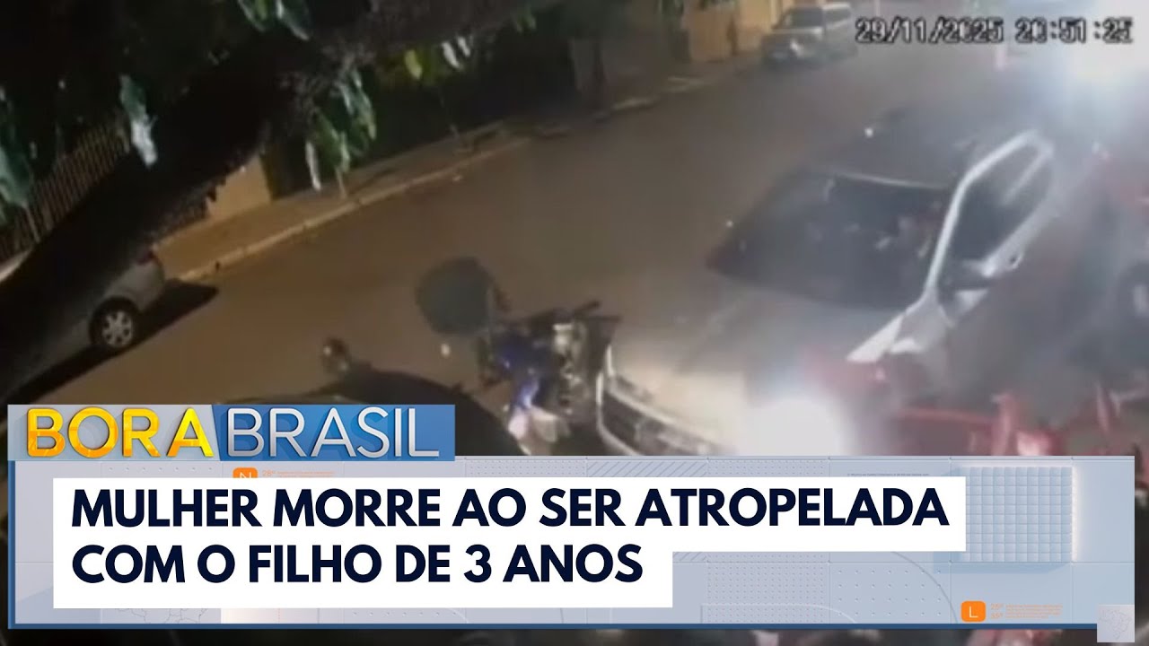 Mulher morre ao ser atropelada com o filho de 3 anos | Bora Brasil