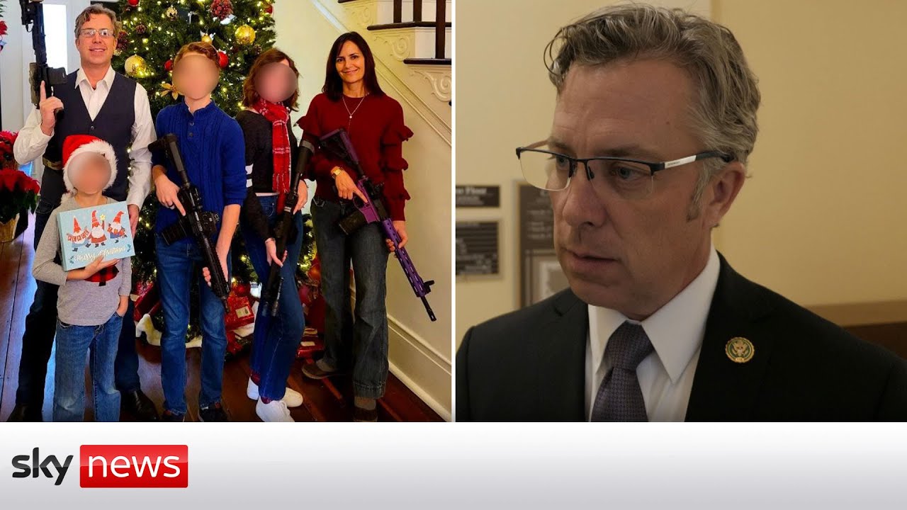 Andy Ogles questioned over Christmas photo of family holding guns in wake of school shooting