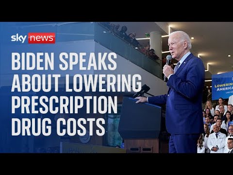 US President Joe Biden speaks about lowering prescription drug costs