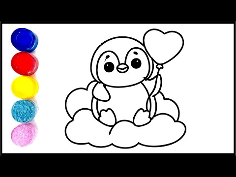 Learn to Draw Penguin | Penguin Drawing for Kids | How to Draw Cute Baby Penguin