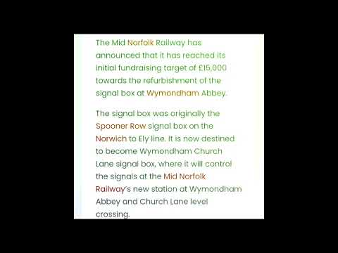 Significant progress made on Mid Norfolk’s Wymondham signal box