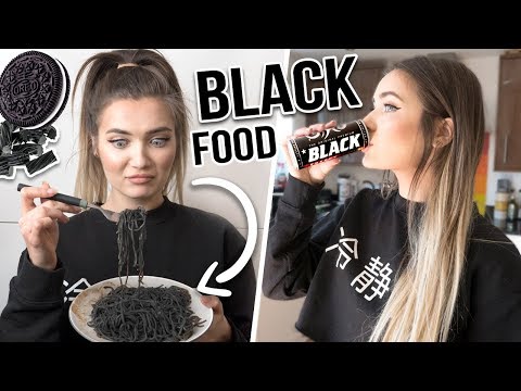 I Only Ate BLACK Food For 24 HOURS Challenge! - UCBKFH7bU2ebvO68FtuGjyyw