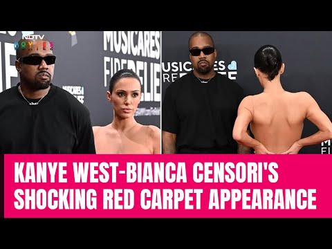 Bianca Censori Grammys | Kanye West-Bianca Censori Escorted Out After Shocking Red Carpet Appearance