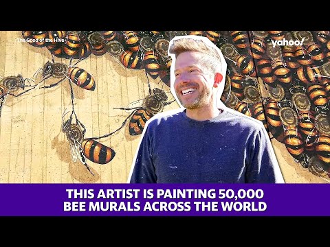 This artist hopes to paint 50,000 bee murals across the globe