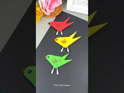How to make bird with paper se chidiya Kaise banaen easy but making ideas with paper DIY bird making