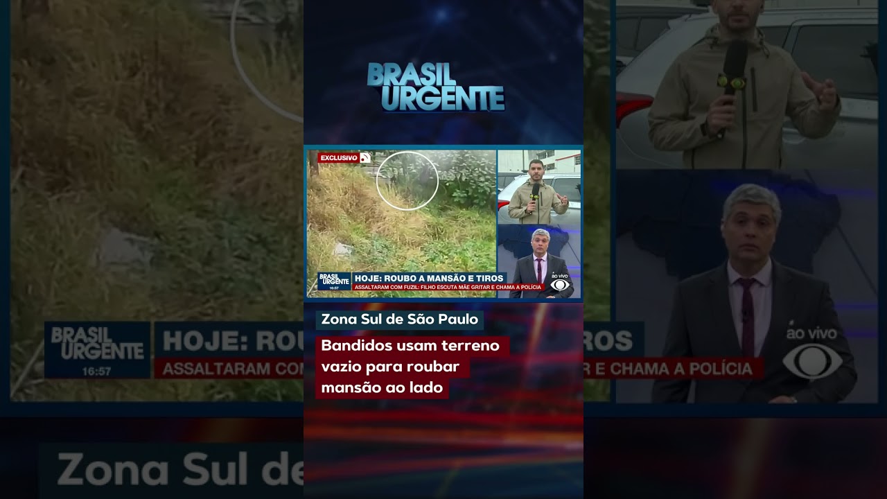 Criminosos invadiram uma mansão no bairro do Morumbi, zona sul de São Paulo.