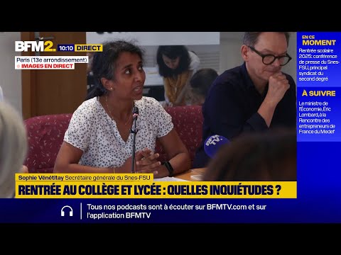 🟡Rentrée scolaire 2025: suivez en direct la conférence de presse du Snes-FSU