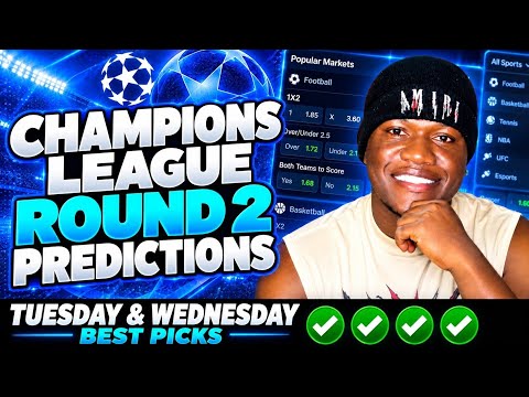 CHAMPIONS LEAGUE ROUND 2 PREDICTIONS 2026 ⚽ ALL 18 MATCHES | Arsenal, Liverpool, Man City &amp; More!