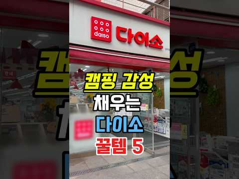 캠핑 감성 채우는 다이소 꿀템 5가지