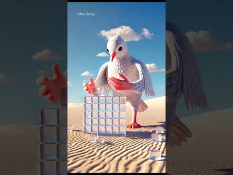 A cute pigeon builds his home, then something unexpected #shortsvideo #aianimation