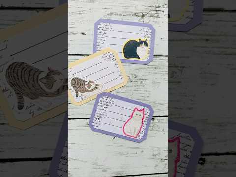 セリアのフレークシールとスタンプで飾るミニカード♪ #くらふとふぁむ #100均 #ペーパークラフト