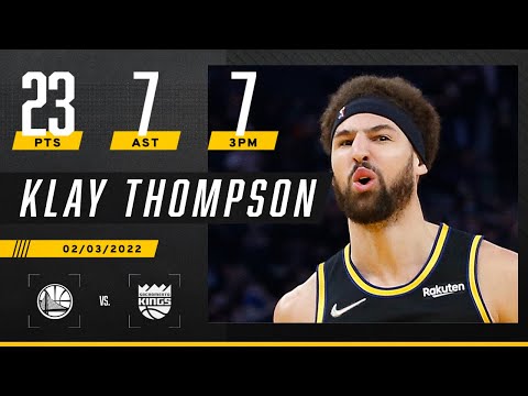 Klay Thompson GETS HOT! Splashes SEVEN 3s in ELITE fashion over Kings video clip