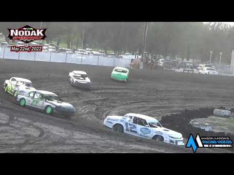 Nodak Speedway IMCA Stock Car Races (5/22/22) - dirt track racing video image