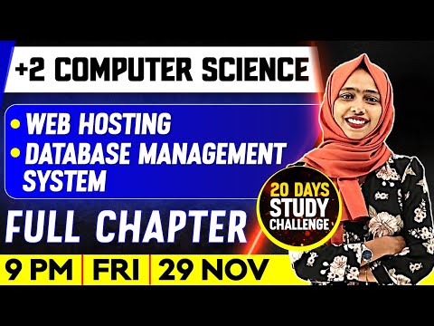 +2 Computer Science | Web Hosting | Database Managemnt System | Full Chapter | Exam Winner