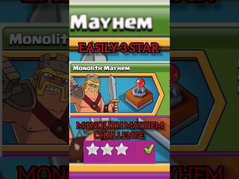 MONOLITH MAYHEM CHALLENGE EASILY 3 STAR #clashofclans #supercell #shorts #short #shortsfeed #coc