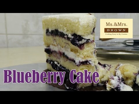 เค้กบลูเบอรี่ ใช้สูตรสปันจ์เค้ก สุดนุ่ม แสนอร่อย พร้อมวิธีทำอย่างละเอียด