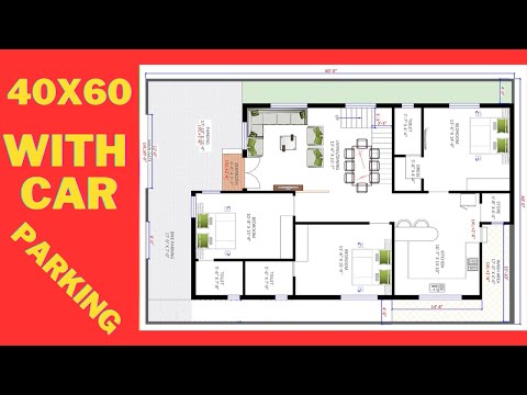 40 by 60 House Design with car parking