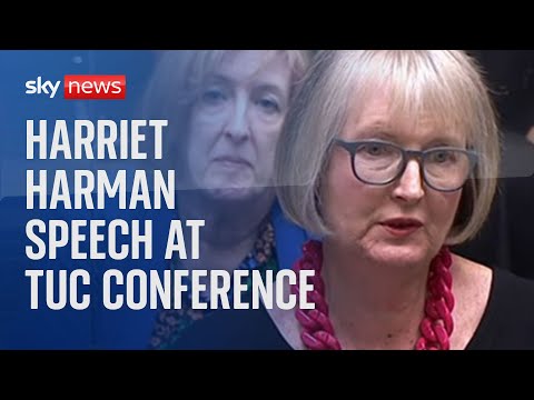 Harriet Harman delivers speech at TUC conference