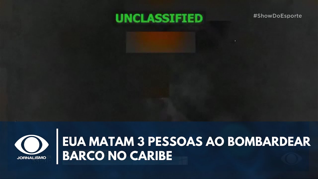 EUA matam 3 pessoas ao bombardear barco no Caribe