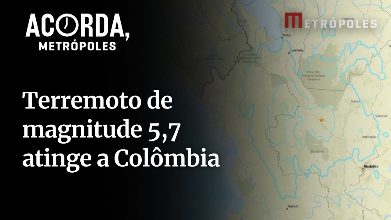 Terremoto de magnitude 5,7 atinge a Colômbia