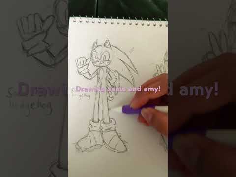 Drawing Sonic and Amy!!! #sonamy #sonicthehedgehog #amyrose #drawing