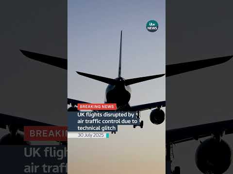 UK flights disrupted by air traffic control due to technical glitch #itvnews #news #flights