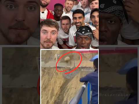 MrBeast Reacts to a Giant Rock Crashing Into Water 🌊💥