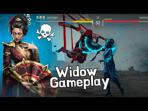 Omg She's Demon !😨 Widow 1st Gameplay *New Epic Hero Widow* Quick Review || Shadow Fight 4 Arena