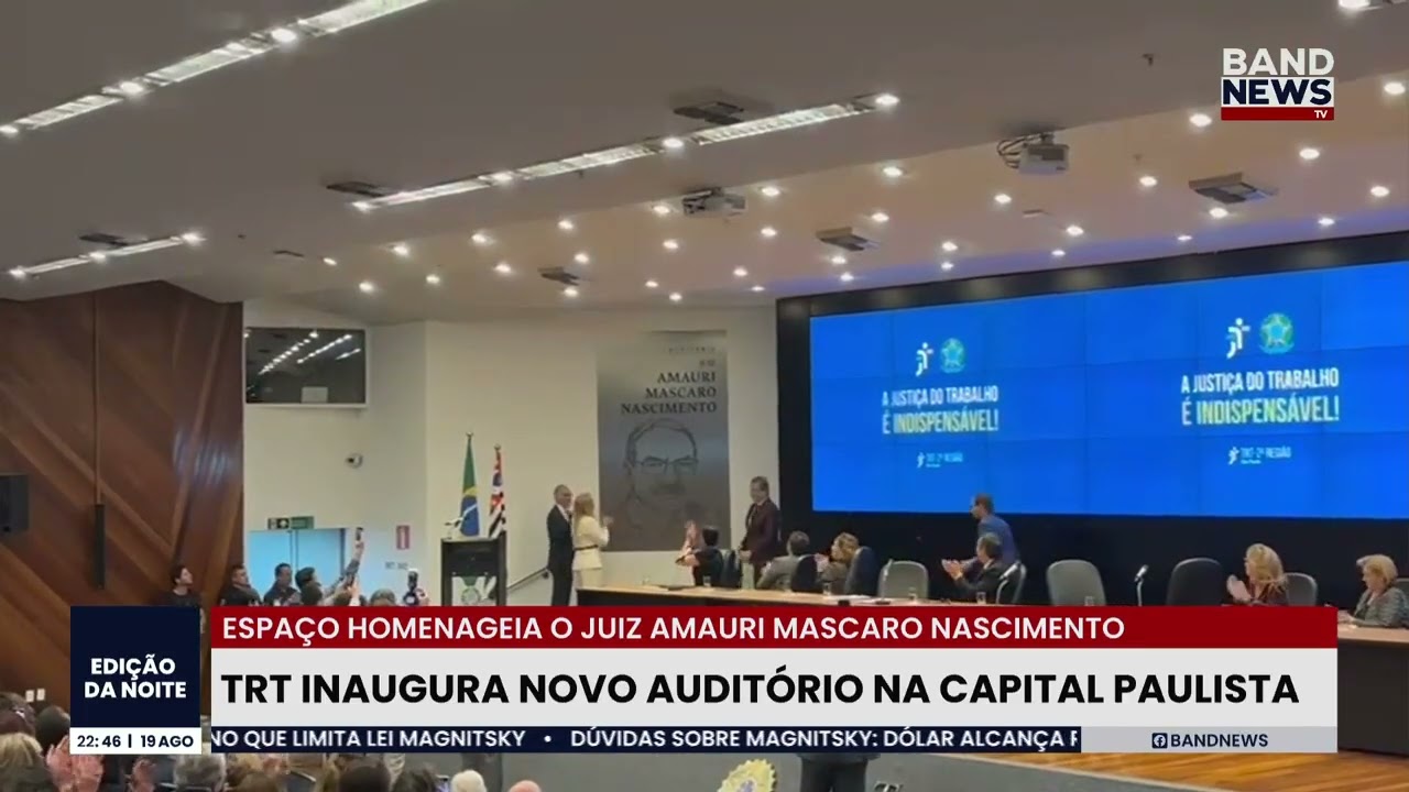 TRT inaugura novo auditório na capital paulista | BandNews TV