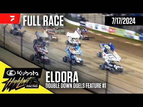 FULL RACE: Double Down Duels Feature 1 | Kubota High Limit Racing at Eldora Speedway 7/17/2024 - dirt track racing video image