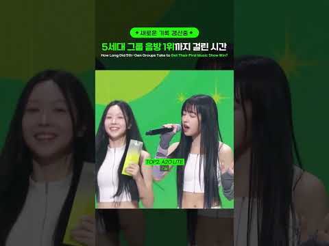 5세대 음방 1위까지 <strong>걸린</strong> 시간