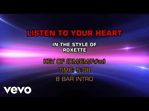 Roxette - Listen To Your Heart (Karaoke) - UCQHthJbbEt6osR39NsST13g