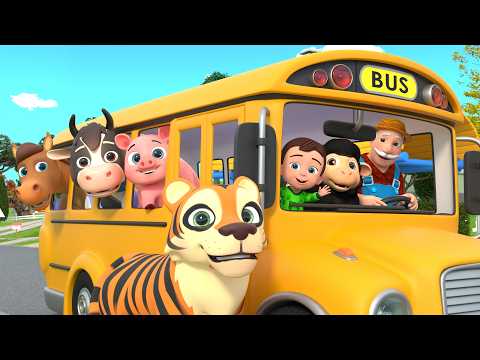 The Wheels on the Bus with Farm Animals | Lalafun Nursery Rhymes & Kids Songs