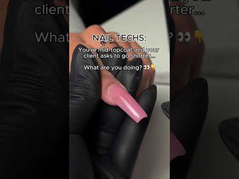Nail Tech Dilemma: Client Wants Shorter Nails Mid-Top Coat 😳