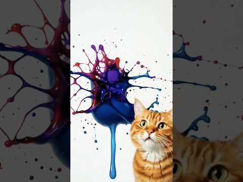 Satisfying colour mixing #colors #shortvideo #cat #mixingcolors #art #experimnent #colorful