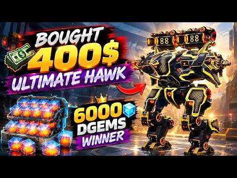 🎁 400$ Ultimate Hawk + 6000 Dgems Winners 🎁 || War Robots